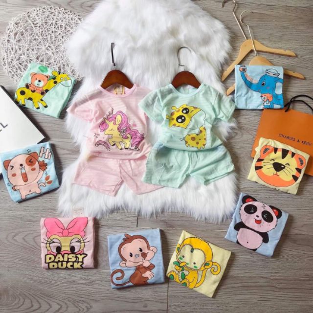 5 bộ cotton tre mỏng mát cho bé