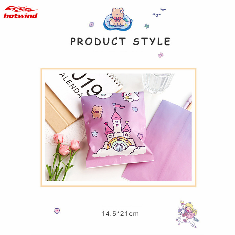 HW Lovely Cartoon Girl Paper Bag Wedding Birthday Gift Bag Christmas New Year Party Supplies Gift Bag