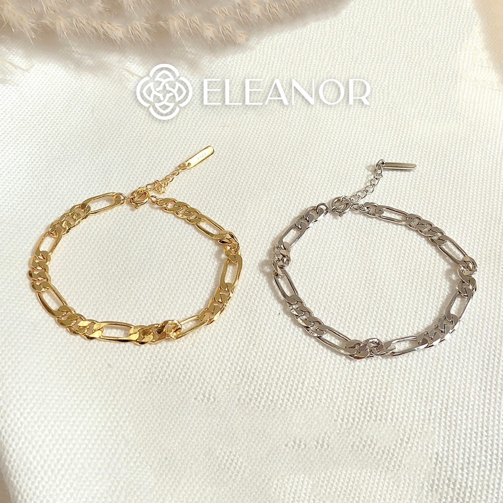Lắc tay nữ Eleanor Accessories bạc 925 hình mắt xích phụ kiện trang sức cá tính