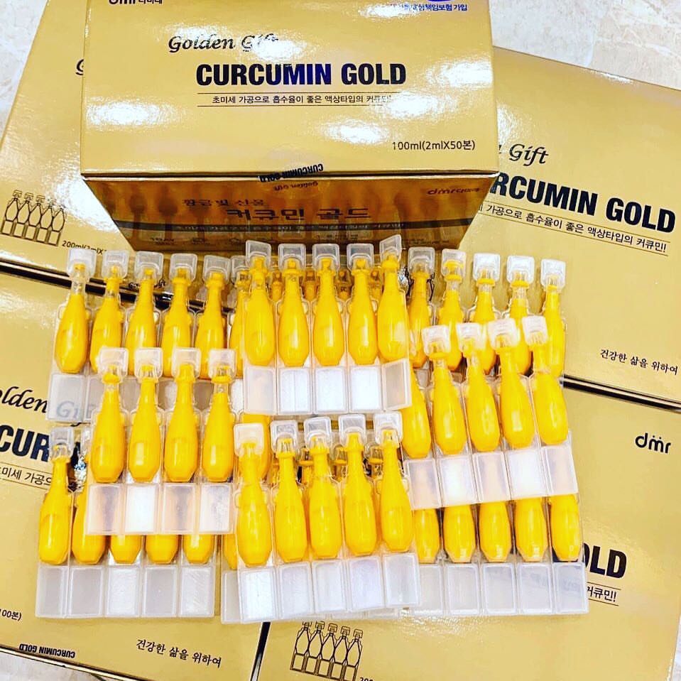 Tinh nghệ Nano Curcumin Gold Golden Gift Hộp 50 ống x2ml