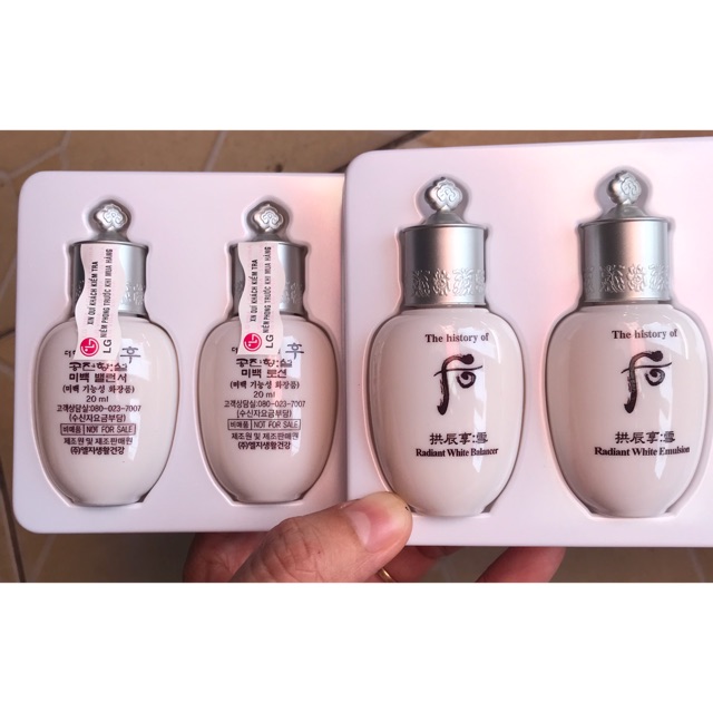 COMBO NƯỚC HOA HỒNG + SỮA DƯỠNG WHOO TRẮNG x20ml