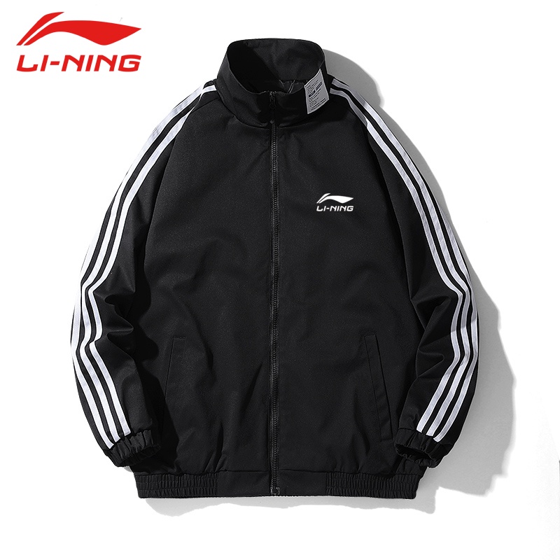 Li Ning Áo Khoác Bóng Chày Phong Cách Hàn Quốc Size M-4Xl Cho Nam Áo Khoác đôi Bộ đồ Bóng Chày