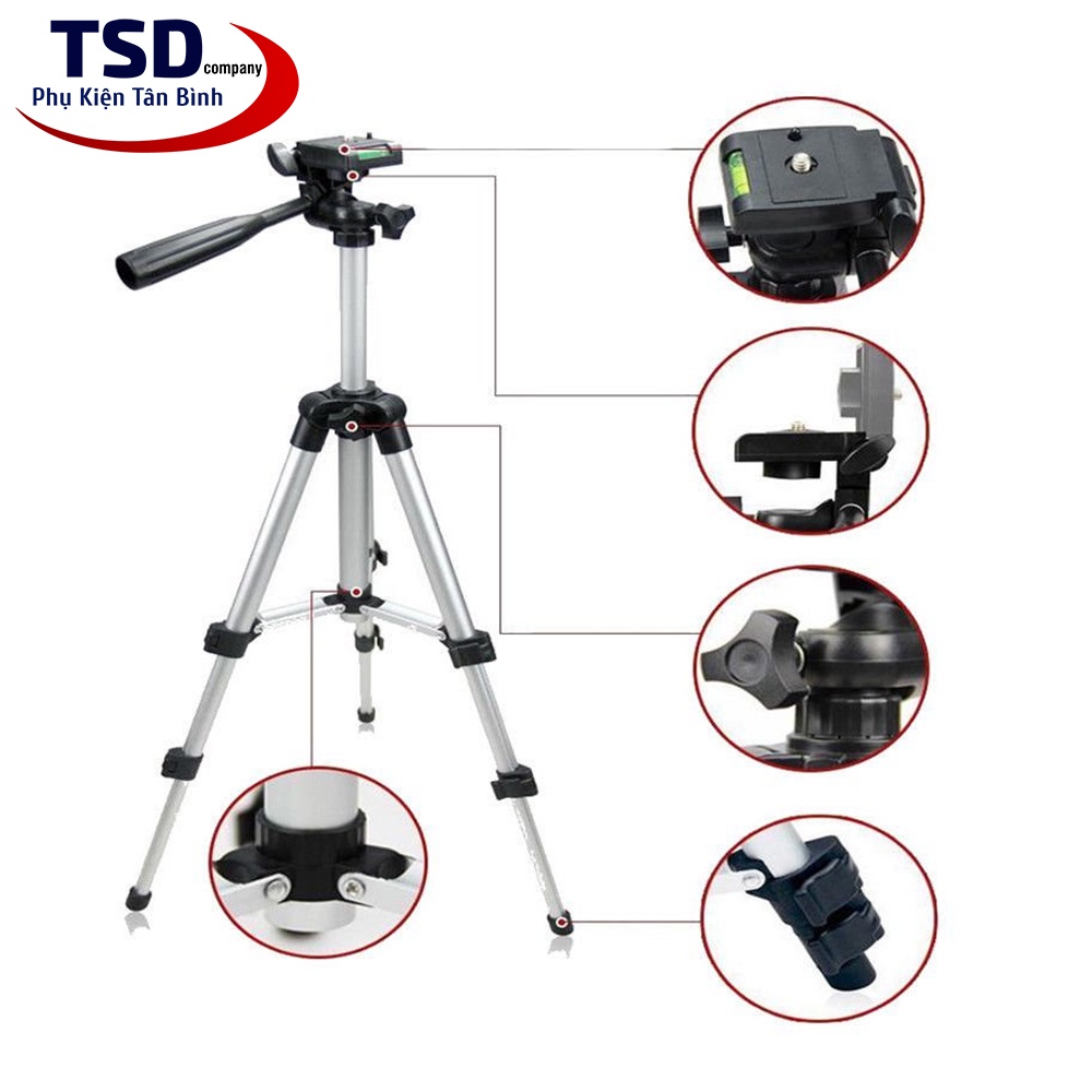 Tripod 3 Chân Cho Điện Thoại, Máy Ảnh 3110 Đa Năng