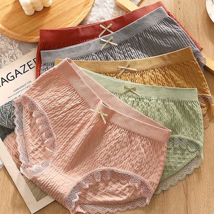 Quần nhỏ nữ vải mềm viền ren ôm bụng nâng mông KIMCHIBIKINI quần con co giãn 4 chiều QL005