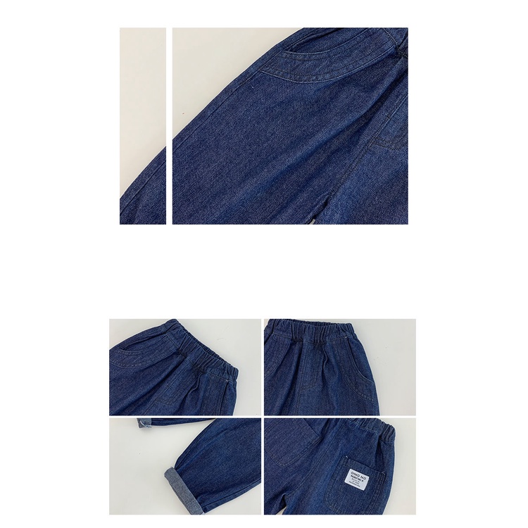 [Grow Up with You] Quần Jean Dài Dáng Rộng Phong Cách Hàn Quốc Dễ Phối Đồ Thời Trang Cho Bé Trai 2022