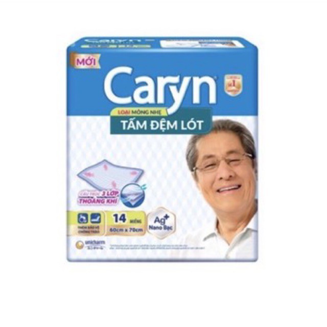 Tấm đệm lót Caryn siêu thấm 60 x 70 cm (14mieng) tặng