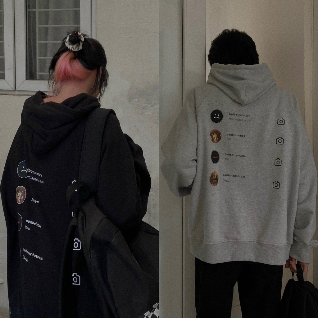 [SIÊU HÓT] Áo Hoodie Sadboiz Why Are You Màu Đen Xám form rộng tay dài có mũ thời trang chất nỉ ngoại cao cấp