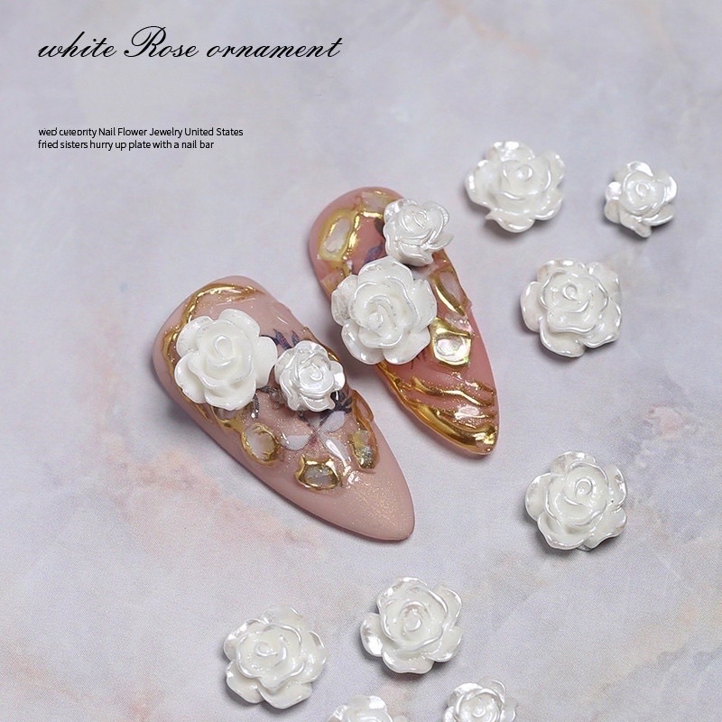 Charm hoa hồng đính móng túi 30 charm