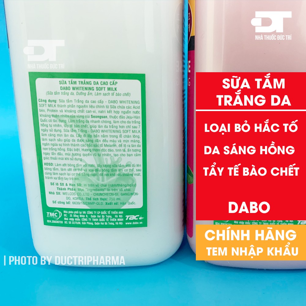 Sữa tắm trắng da Dabo Hàn quốc (750ml) 4 MÙI HẤP DẪN