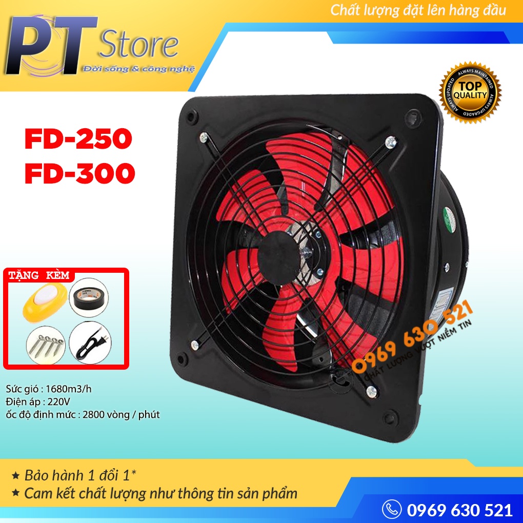 QUẠT HÚT GIÓ - QUẠT THÔNG GIÓ Model : FD-250, FD300 - SỨC HÚT LỚN