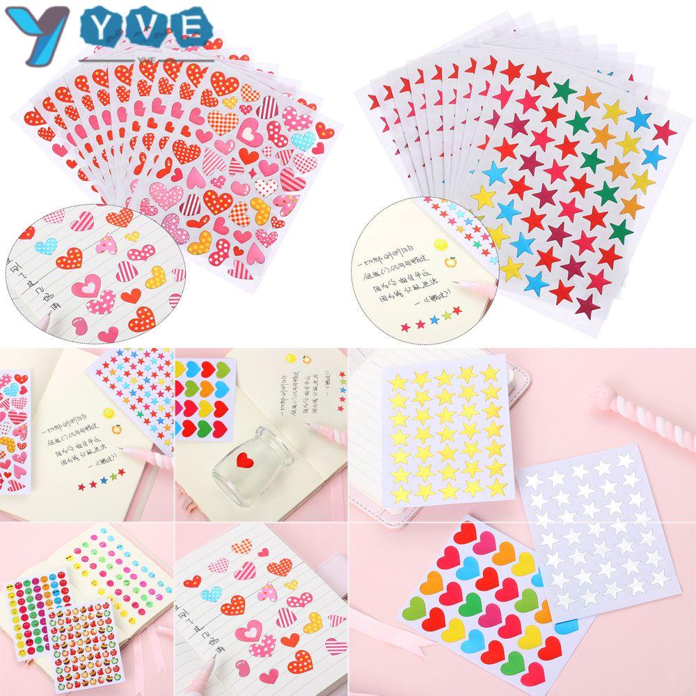 Set 10 tờ sticker dán trang trí hình ngôi sao năm cánh