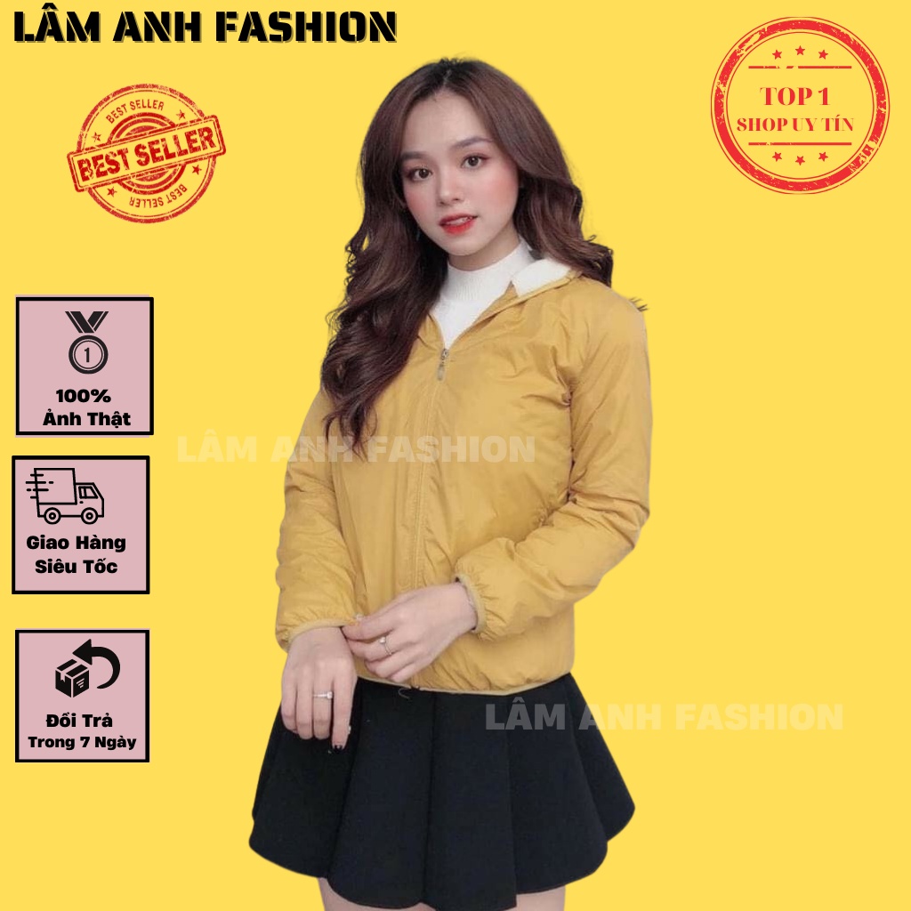 Áo Khoác Gió Nữ Lót Lông Nhiều Màu Siêu Ấm