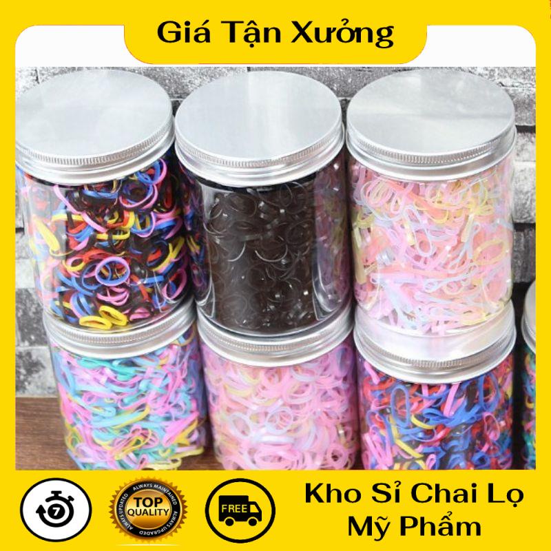 Chun Buộc Tóc ✿ TRÙM SỈ ✿ Hộp thun thái siêu dẻo 500ml, Dây cột tóc cherry xinh xắn , buột tóc nơ , phụ kiện du lịch