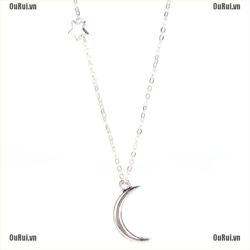 Dây Chuyền Mặt Trăng Và Ngôi Sao Độc Đáo Cho Nữ