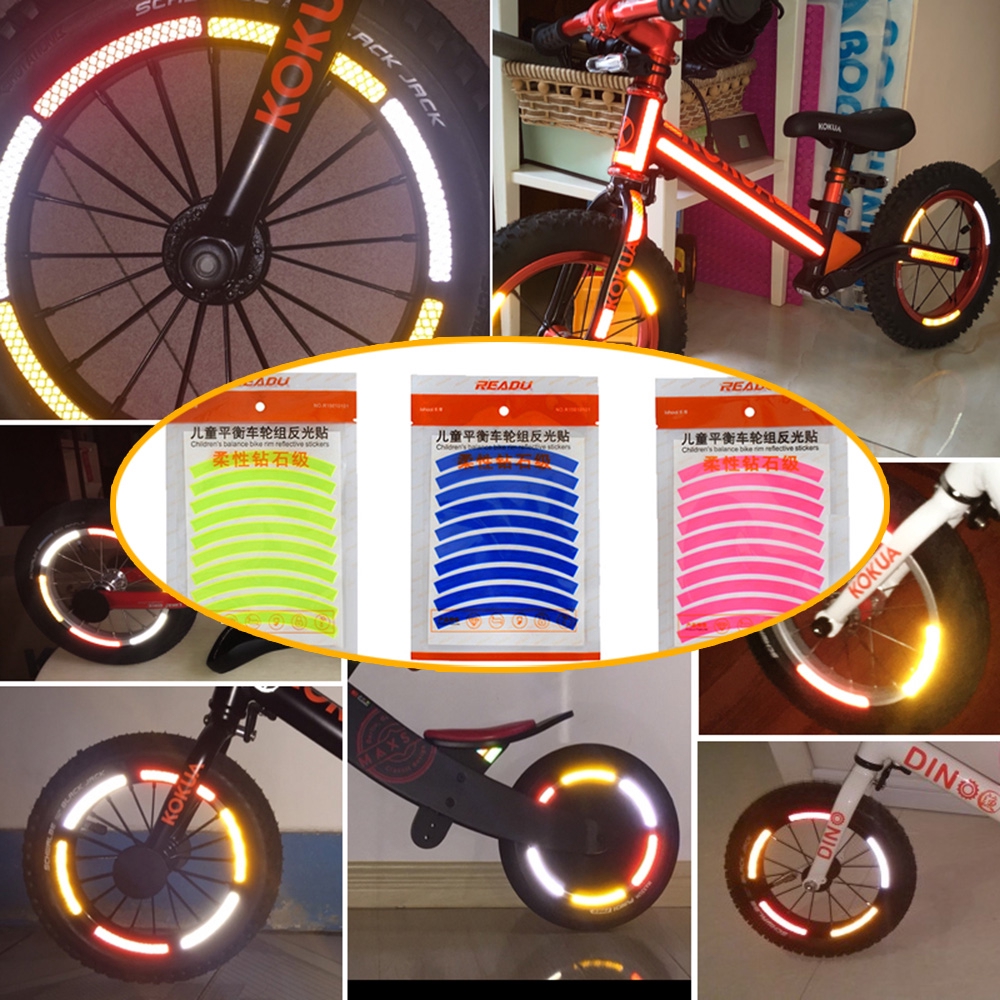 LETTER 10Pcs/Pack Kids Favors Bright Warning Effect Waterproof Safety Strips Bike Reflective Stickers