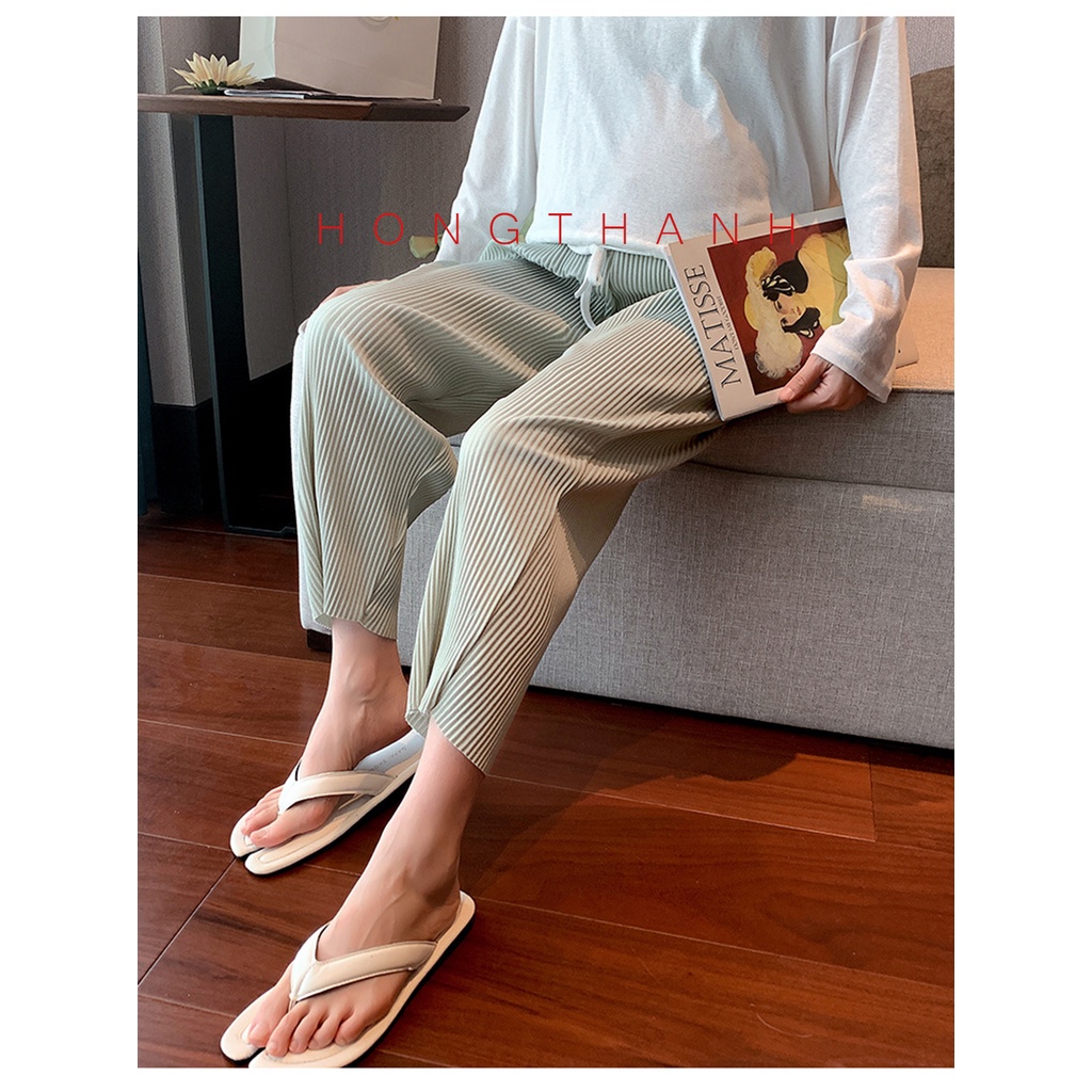 Quần Dài Xếp Ly Ống Rộng Cho Mẹ Bầu , Mặc Hè Thoáng Mát, Nhẹ Nhàng, Thời Trang Cho Phụ Nữ Mang Thai