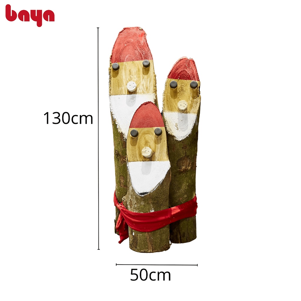 Phụ Kiện Giáng Sinh Ông Già Noel Gỗ BAYA Màu Gỗ Đậm Kiểu Dáng Độc Đáo Phù Hợp Với Mọi Không Gian 7300231