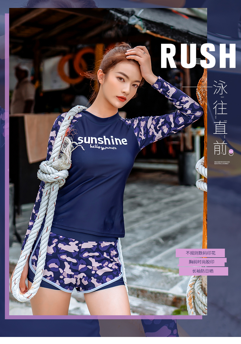 Bộ Đồ Bơi Liền Thân Dài Tay Thời Trang Cho Nữ 361 | BigBuy360 - bigbuy360.vn