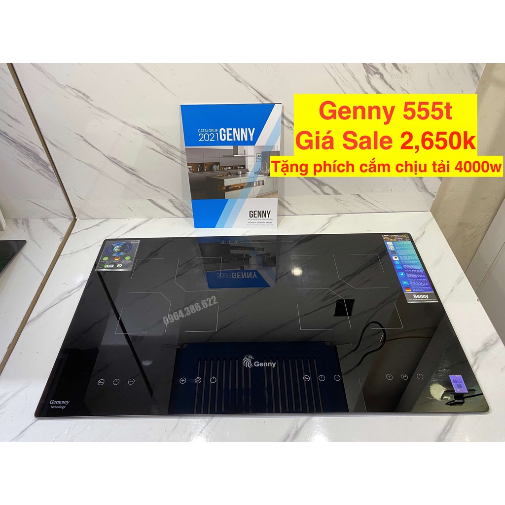 Bếp Từ Đôi Genny 555T, Bếp từ âm chính hãng, công nghệ mạch Châu Âu, bảo hành 2 năm