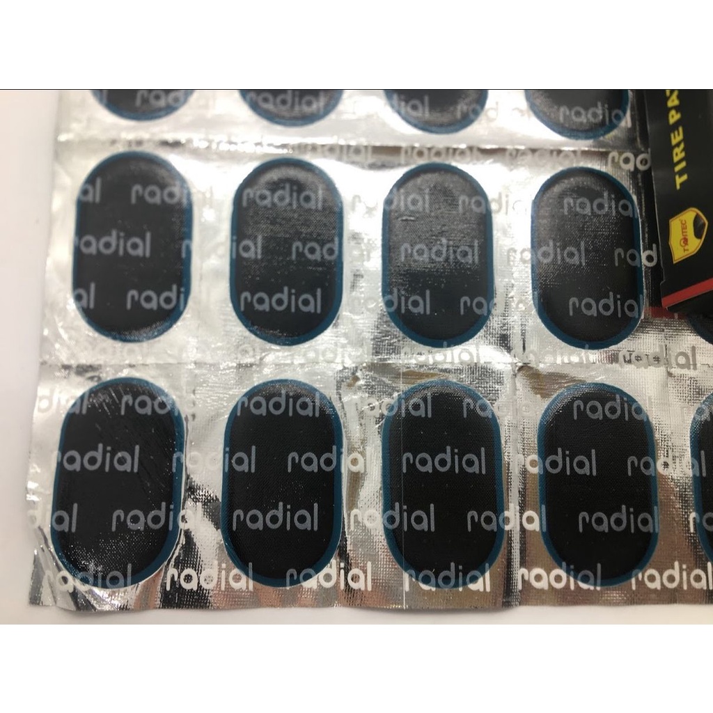 Miếng Vá Săm Hình Oval cho Xe Máy , ÔTô Kích thước 3cmx5cm - 24 Miếng + 1 Tuýp Keo Thương hiệu TaiTec