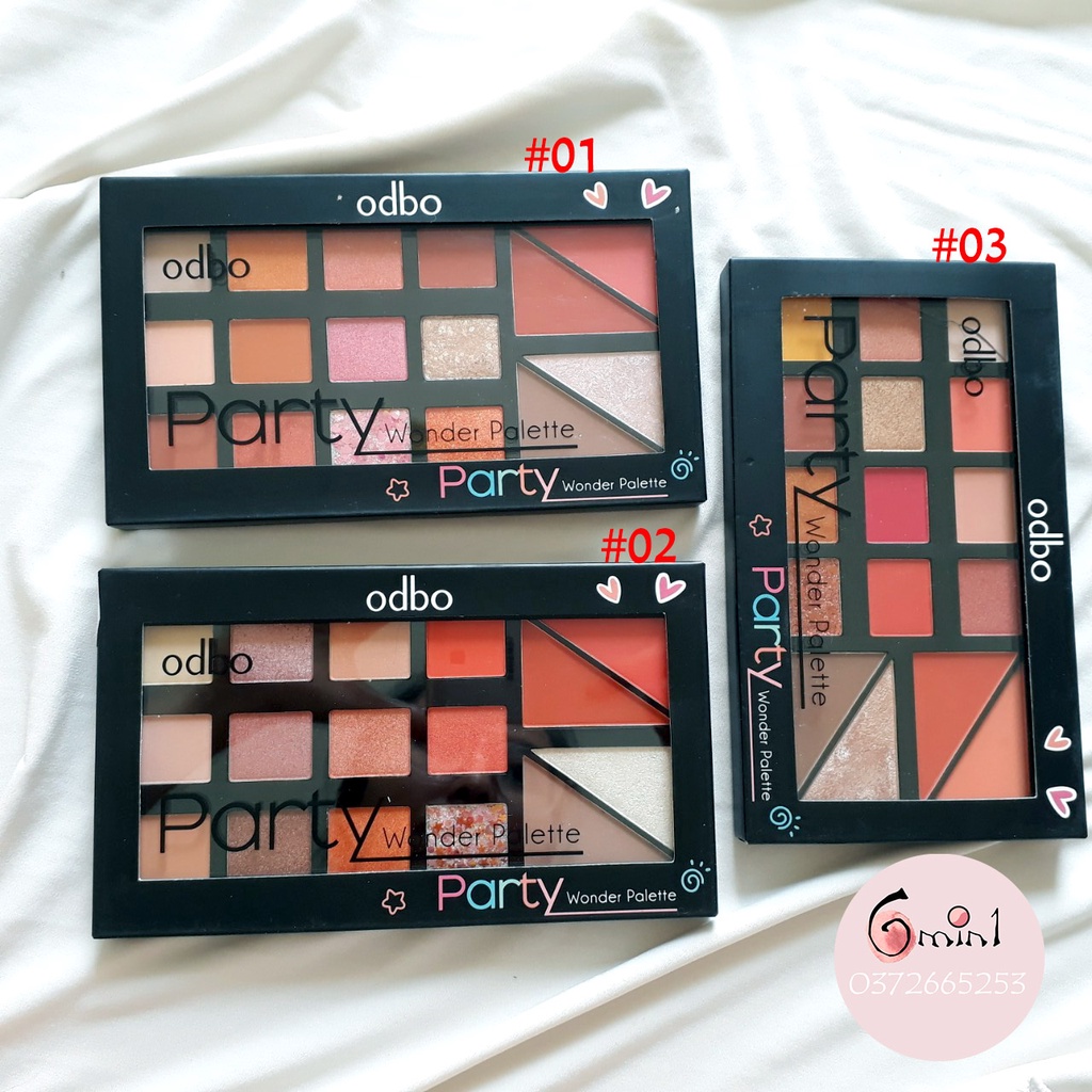 [NEW] Bảng Phấn Mắt Phấn Má Odbo Party Wonder Palette OD1033 Tiện Dụng