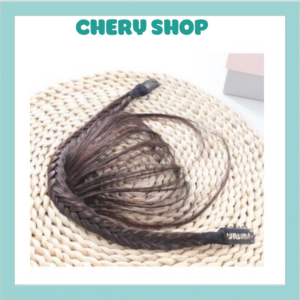 Tóc giả mái thưa 💄 FREESHIP 💄 mái thưa thắt bính 2 kẹp bấm