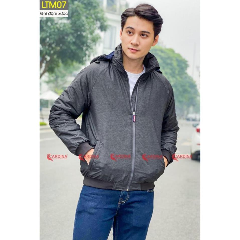 Áo Khoác Nam, Áo Gió Nam 2 Lớp Lót Lông Cừu CARDINA Cao Cấp Siêu Nhẹ, Siêu Ấm, CẢN GIÓ, CHỐNG NƯỚC -