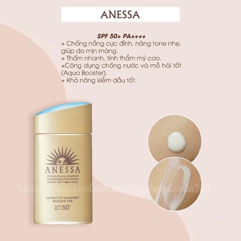 Kem chống nắng Anessa Perfect UV Sunscreen Skincare Milk 60ml