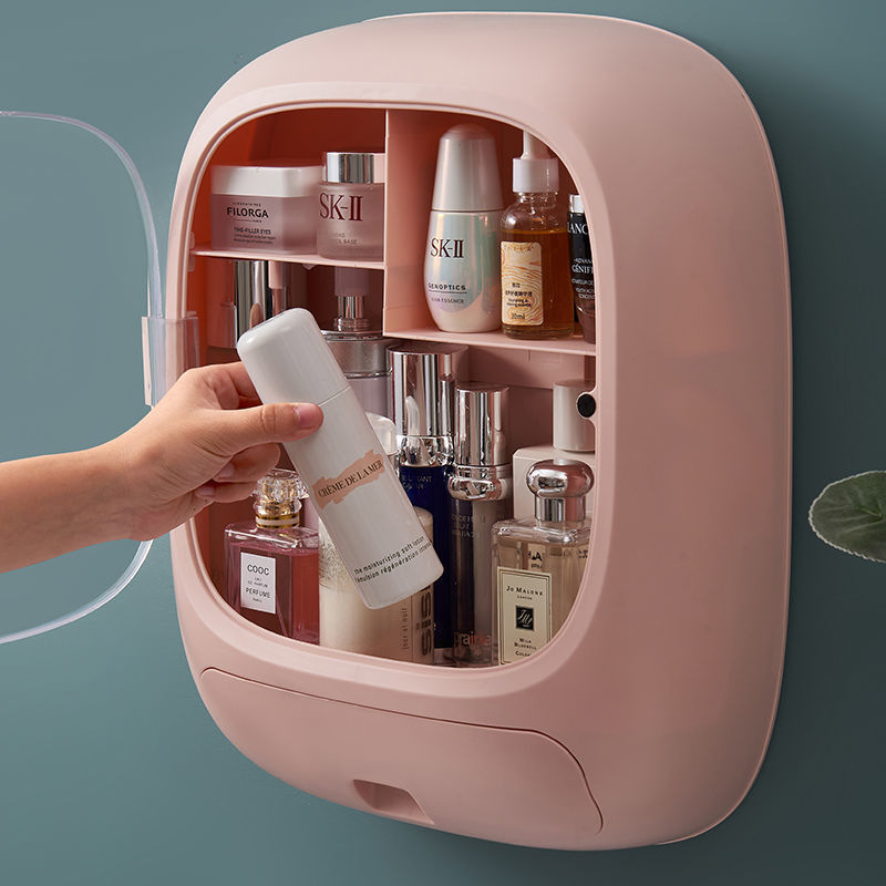 Tủ Đựng Mỹ Phẩm Treo Tường Không Đục Lỗ Công Suất Lớn Chống Bụi Cho Phòng Tắm | BigBuy360 - bigbuy360.vn