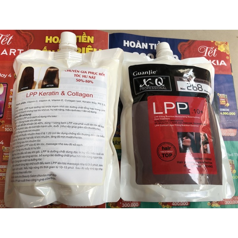 HẤP PHỤC HỒI TÓC NÁT HƯ TỔN NẶNG LPP KERATIN & COLLAGEN 900ML | BigBuy360 - bigbuy360.vn