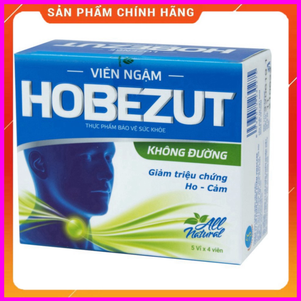 PLASH SALE -  [Chính Hãng] Viên Ngậm Ho Bezut Không Đường (5 vỉ x 4 viên)