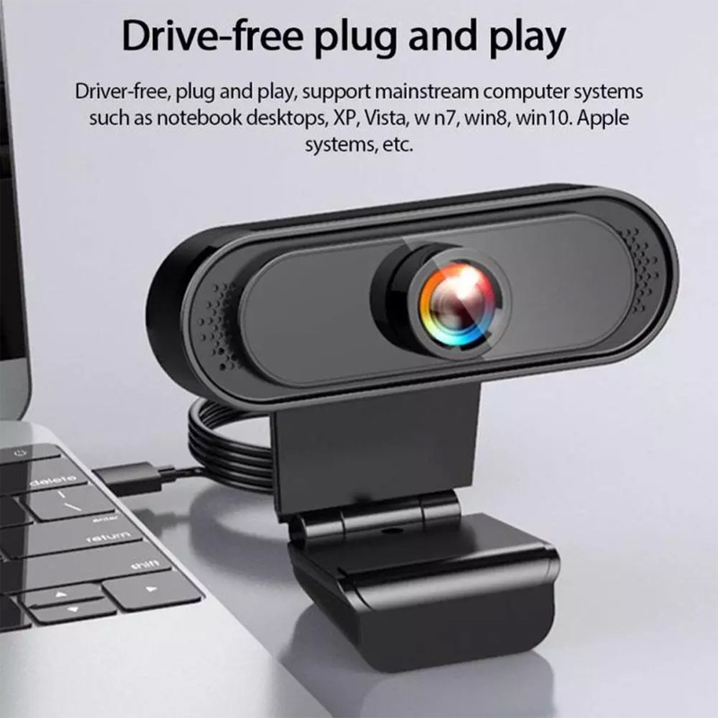 Webcam Kỹ Thuật Số Full Hd 1080p Xoay 360 Độ Usb Có Thể Điều Chỉnh Cho Pc Laptop