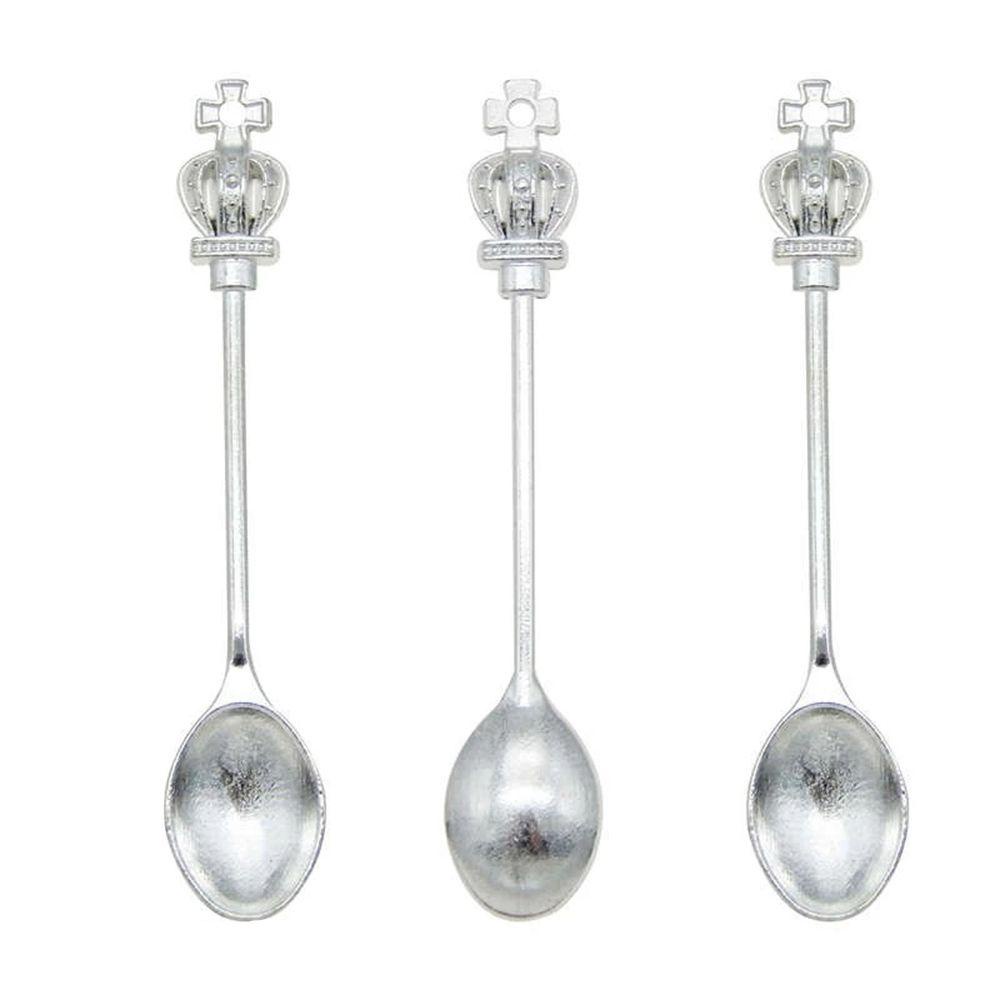 Mặt Dây Chuyền Bằng Hợp Kim Hình Muỗng Và Vương Miện Dễ Lau Chùi DIY