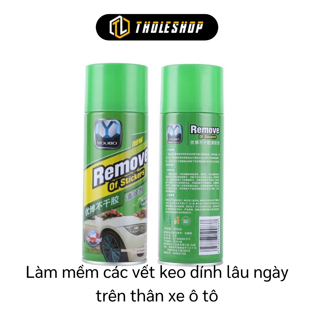 Chai Vệ Sinh Xe Hơi - Chai Xịt Tẩy Keo, Băng Dính Trên Xe Hơi Remove 650ml 9207