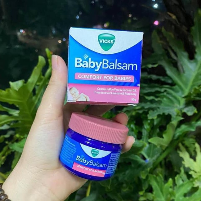 Dầu Bôi Ấm Ngực Vick Baby Balsam Úc 50GR - DẦU GIỮ ẤM, GIẢM HO VICKS CHO BÉ TỪ 3 THÁNG - hangxachtaybaoanshop