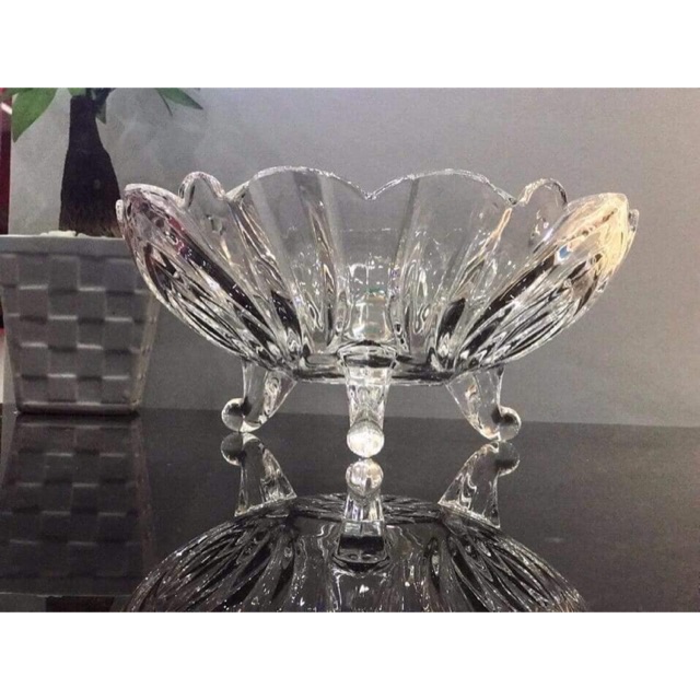 Khay thuỷ tinh 3 chân