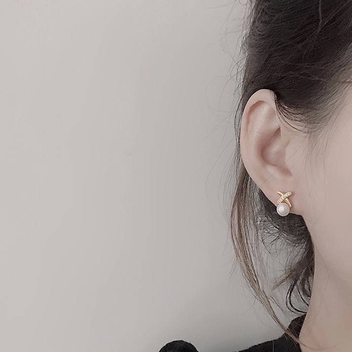 Khuyên tai chuôi bạc S925 đính ngọc cao cấp HALLA BT137 BT138