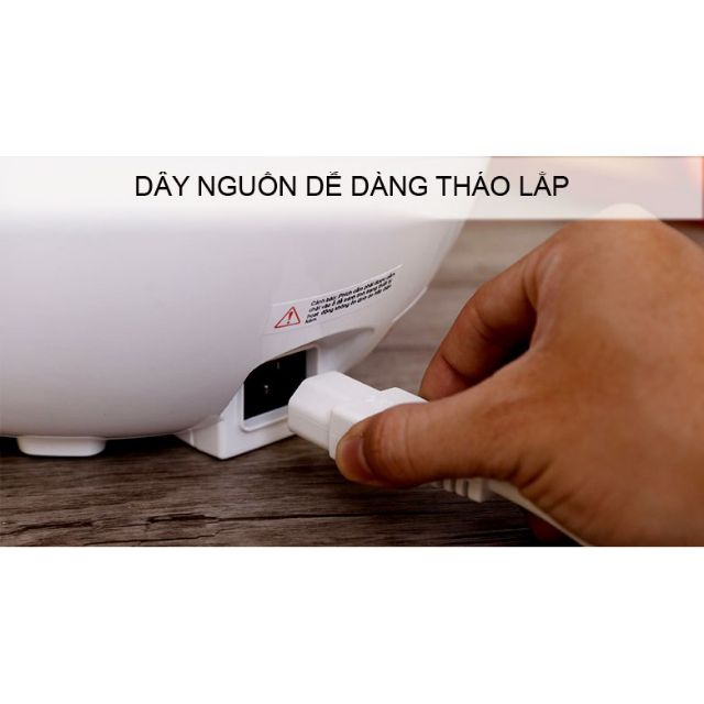 Nồi cơm điện Sharp quả táo 0.72 lít KS-A08V-WH Trắng bảo hành chính hãng | BigBuy360 - bigbuy360.vn