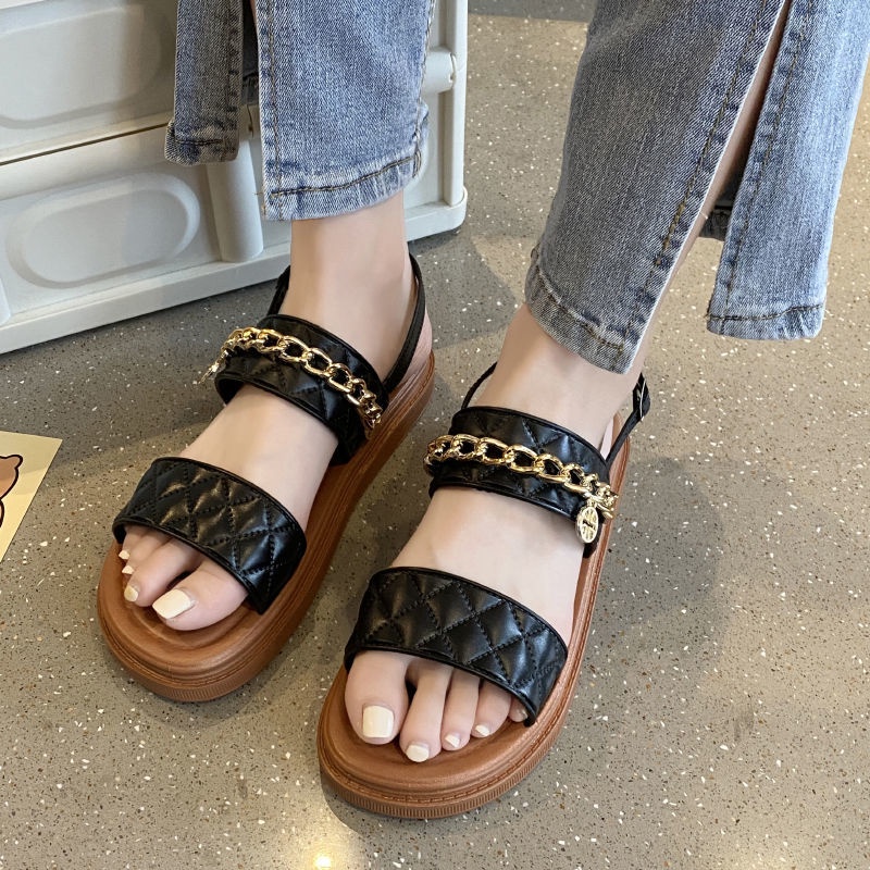 Jiashucheng Hàng Có Sẵn Sandal Thể Thao Đế Dày Chống Trượt Thời Trang Mùa Hè Mới Cho Nữ Sinh