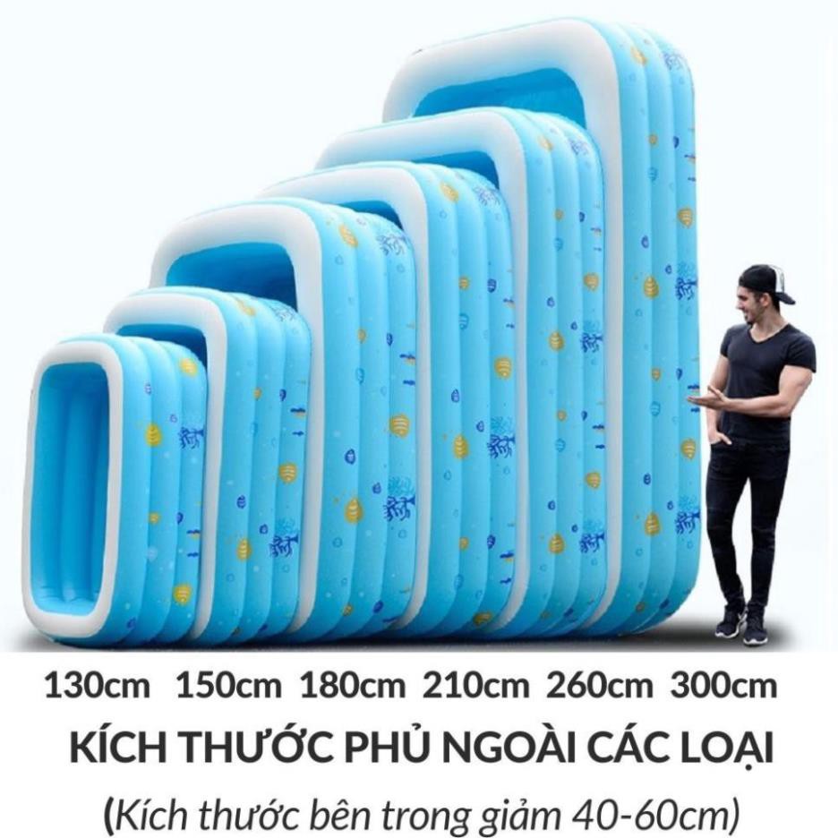 [SALE TO] Phao bơi Bể bơi cho bé -  hồ bơi thành cao 3 tầng bơm hơi - BH 12 THÁNG