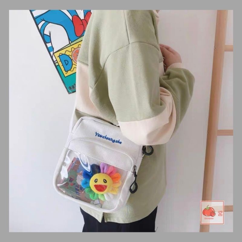 Túi tote túi vải canvas trơn đeo chéo mini đi chơi đi học giá rẻ TUCANVAS TCV