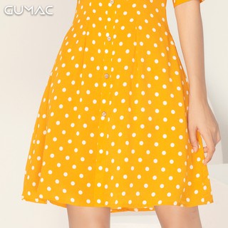 Đầm bi cổ V nơ DA928 GUMAC