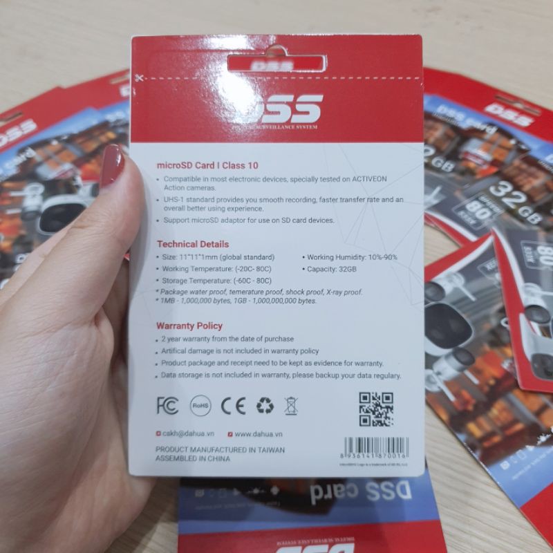 [CHÍNH HÃNG] Thẻ nhớ điện thoại, camera Micro SD DSS 32GB Class 10 max speed 80Mb/s - Bảo hành 5 năm ! | BigBuy360 - bigbuy360.vn