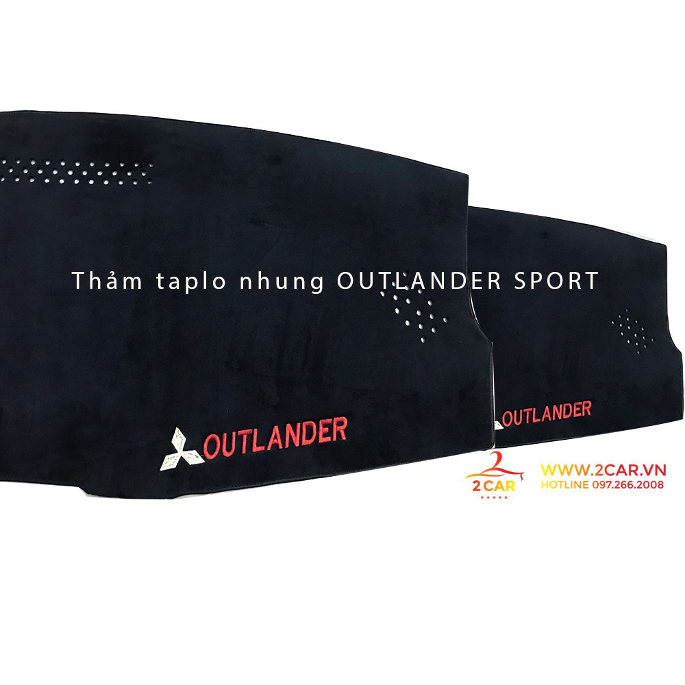 Thảm taplo OUTLANDER 2018-2021 chất liệu nhung cao cấp