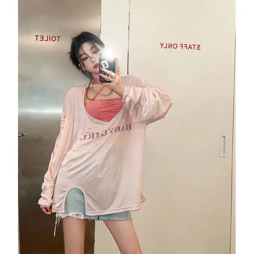 Jiashucheng Áo Thun Dài Tay Chống Nắng Điều Hòa Không Khí Thiết Kế Phong Cách Mới Kiểu Pháp Cho Nữ