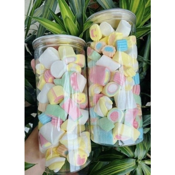 Kẹo Bông Marshmallow_Kẹo Bông Mềm Hũ 250gr