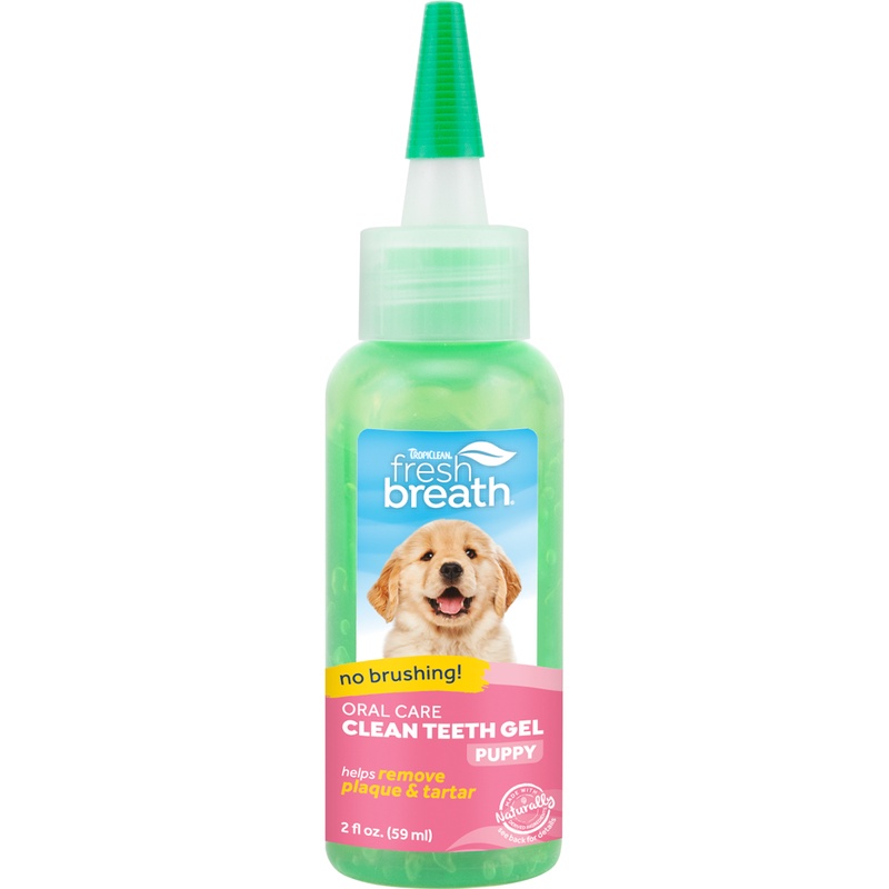 Gel vệ sinh răng miệng cho Chó con TropiClean Fresh Breath Oral Care Clean Teeth Gel for Puppies, 2 fl. oz.