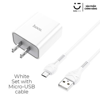 Bộ Sạc HOCO C81 Micro USB, Type C Sạc Nhanh 2.1A Max Cho Android