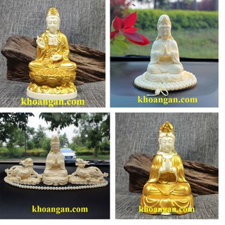 Tượng Quân Âm Bồ Tát bằng đá cao cấp để xe ô tô