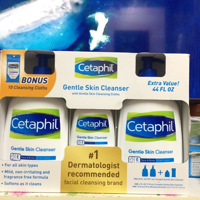 Sữa rửa mặt Cetaphil Gentle Skin Cleanser 2 x 591ml+118ml